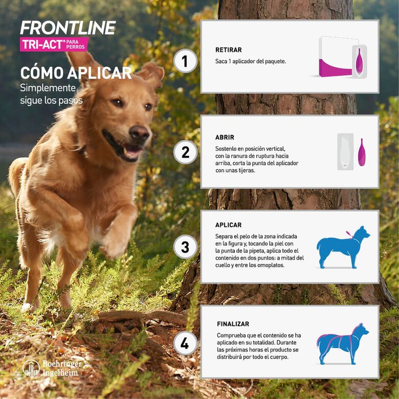 Frontline Tri-Act Pipetas Antiparasitarias para perros 5 - 10 kg, , large image number null